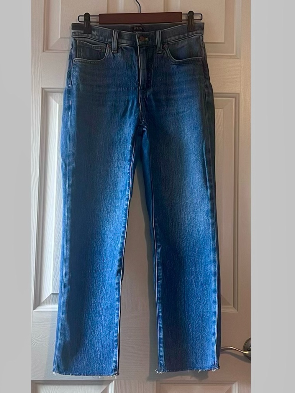 J. Crew Women's Straight Leg Jeans in Blue Denim